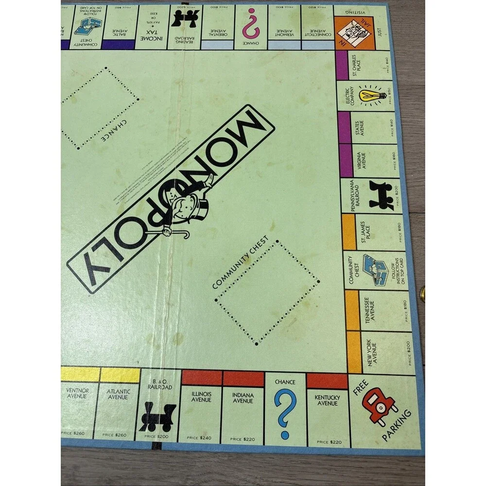 1985 VINTAGE Monopoly Deluxe 50th Anniversary Edition 100% COMPLETE